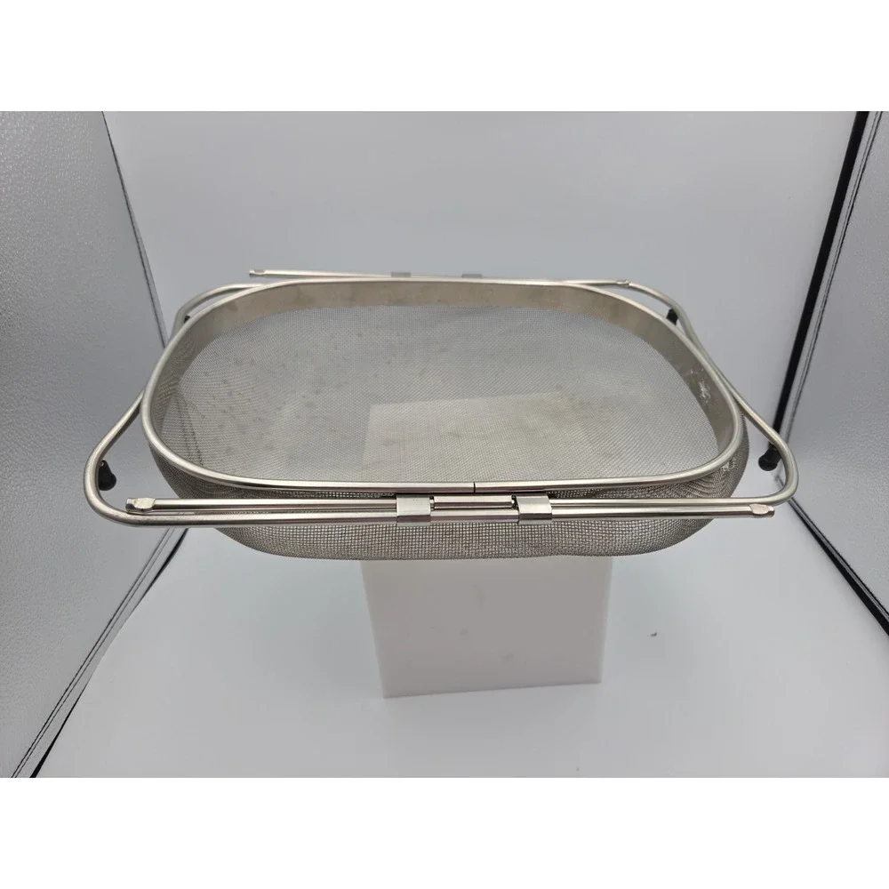 Stainless Steel Mesh Strainer Large w Extendable Handles Over the Sink